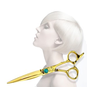 Tijeras de barbería personalizadas de 6 pulgadas, tijeras de acero inoxidable de diseñador de cabello escaso con punta de hoja afilada - Product Image 5