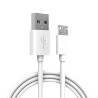 Câble Micro USB de charge rapide 2A de 1m en gros, conducteur en cuivre pur, chargeur de données USB Micro pour téléphones portables et ordinateurs (code-barres)