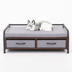 Mới Đến Bền Bằng Gỗ Vật Nuôi Sofa Giường Con Chó Với Ngăn Kéo Chất Liệu Bông Hoa Mô Hình - Product Image 3