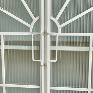 INNOVA Modern Accent Dining Room Storage Buffet Cabinet <b>White</b> Metal Iron Frame Wooden Top Durable Easy Assembly Home <b>Sideboard</b> - Product Image 6