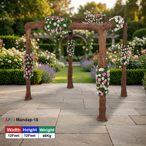 Mandap Artificial Encantado con Diseño de Bosque - Product Image 2