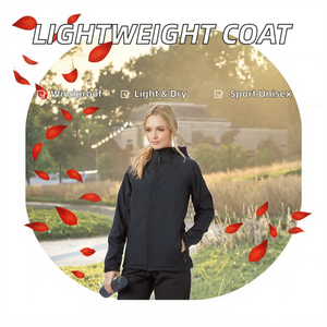 Unisex <b>Winter</b> Soft Shell Woven Windbreaker Waterproof Windproof Lightweight Quick Dry Sport <b>Running</b> Hiking Zip-Up Hoodie - Product Image 2