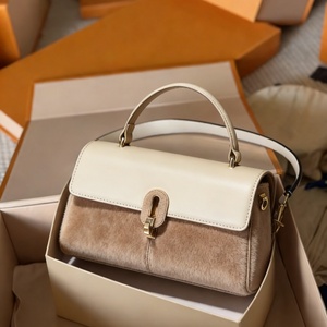 Sac à main de luxe classique de haute qualité pour femme avec deux sangles et fermeture éclair, sac à main en crochet - Product Image 1