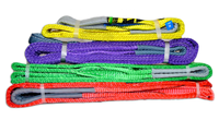 Sangle plate de levage EN1492-1/AS1353 avec code couleur, protection de surface souple, sangle de levage pour la manutention de machines