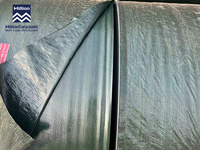 Bâche en PE imperméable MILLION 140 g/m² en rouleau, résistante au soleil, pour couverture agricole, tissu en plastique PE vert