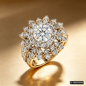 Custom <b>Silver</b>/10K/14K/18K <b>Solid</b> Gold 1 Karat VVS-VS Quality Round Lab Grown Brilliant Cut Diamond engagement Ring - Product Image 4