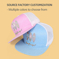 Topi Trucker Fashion Cetak Surf Kustom Terlaris Multi-Warna Jaring Bernapas Dapat Disesuaikan Snapback Liburan Pantai