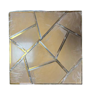 Hiện đại sang trọng 30x30cm Kính tường gương gạch thiết kế nội thất khảm 4mm Độ dày hình chữ nhật nghệ thuật Deco mô hình kim loại khung khách sạn - Product Image 2