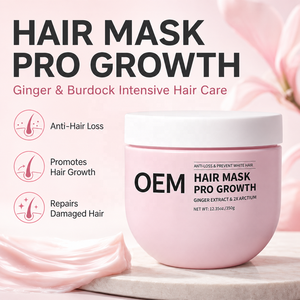 Masque capillaire OEM Pro Growth 350G en gros, formule anti-chute et anti-blanchiment, masque capillaire au gingembre personnalisé sous marque privée pour commandes en gros - Product Image 3