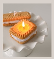 Vente en gros Bougie parfumée écologique Aromathérapie Cire de soja Caramel Biscuit Bougie Boîte cadeau Sandwich