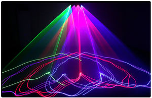Professionnel couleur quatre têtes projecteur Laser faisceau lumière contrôle du son auto-<span class=keywords><strong>marche</strong></span> pour la décoration de fête Disco - Product Image 3