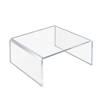 Présentoir en acrylique anti-jaunissement commercial pour hôtel Étagère transparente en forme de U pour hall d'entrée, bureau ou affichage de chambre d'hôtel