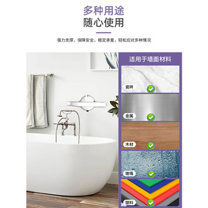 Barre d'appui murale à ventouse Rong Jun pour salle de bain, baignoire, toilettes, antidérapante avec accoudoir - Product Image 2