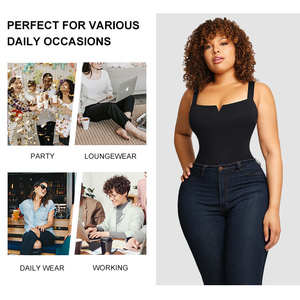 Hexin Booty Lifting Einteiliger quadratischer Kragen Elastische sexy Oberbekleidung Shape war Plus Size Bodysuit Shape wear für Frauen - Product Image 5
