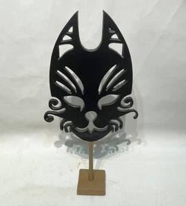 Escultura abstracta moderna de rostro en aluminio con un diseño facial único de forma abierta, precio al por mayor - Product Image 3