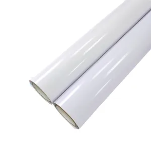 Affiche matériel en gros Eco solvant blanc PVC auto-adhésif vinyle rouleau amovible brillant haute viscosité imprimable vinyle rouleau