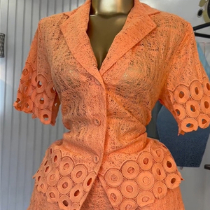 Nouvelle Collection Été – Ensemble Décontracté Femme Style Européen et Américain – Chemise à Revers Manches Courtes Creuses Teinte Unie - Product Image 2