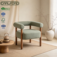 Fauteuil en tissu moderne CARLFORD - Chaise d'appoint pour salon, salle à manger, maison, appartement, chambre, hôtel
