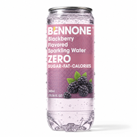 Boisson gazeuse aromatisée au café BENNONE sans sucre, sans gras, sans calories, en canette de 300 ml