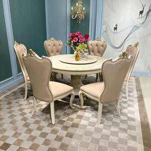 <span class=keywords><strong>Table</strong></span> et chaises <span class=keywords><strong>de</strong></span> salle à manger solides <span class=keywords><strong>de</strong></span> style français, <span class=keywords><strong>table</strong></span> ronde <span class=keywords><strong>en</strong></span> marbre <span class=keywords><strong>de</strong></span> style palais europé<span class=keywords><strong>en</strong></span> avec plateau tournant - Product Image 2