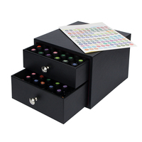 Caja de Almacenamiento de Madera Natural con Doble Cajón para Botellas de Aceites Esenciales, Práctica Caja para Guardar Perfumes