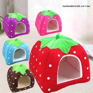 Cama para Mascotas Plegable Clásica de Invierno, Lavable, Transpirable, Suave y Cómoda, con Cubierta Extraíble y Duradera - Product Image 1