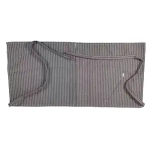 Tablier de chef demi-taille personnalisé tablier unisexe en coton imperméable et lavable pour la cuisson des aliments tablier demi-chemin gris