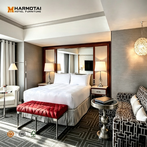 Juego de Muebles de Hotel Comerciales Neoclásicos de San Francisco, Estructura de Cama de Madera Enchapada, Mesa de Noche, Sillón, para Dormitorio o Apartamento - Product Image 4