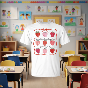 Camiseta para profesores de jardín de infantes Transicional Kindergarten Is My Jam Strawberry Tk - Product Image 3