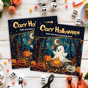 Nuevo Producto: Libro para Colorear con Temática de Halloween, 24 Hojas, Libro para Colorear de Fantasmas de Dibujos Animados, Extraño, Lindo, Atrevido, Aterrador y Relajante - Product Image 4