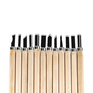 Ensemble de ciseaux à bois pour la sculpture, matériau SK, lame de 24 mm, manche droit, pour outils de bricolage en bois - Product Image 5