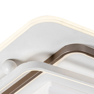 Thiết kế hiện đại phòng ăn phòng ngủ văn phòng khách sạn vuông không cánh quạt trần với đèn LED và điều khiển từ xa - Product Image 3