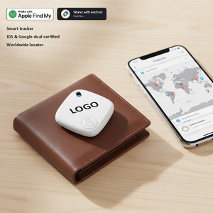 Mini Rastreador de Billetera Antipérdida, Rastreador Inteligente Inalámbrico Mundial, Etiqueta Localizadora de Llaves, Compatible con IOS y Google Dual - Product Image 1