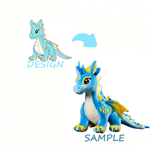 Pabrik Profesional Membuat Mainan Boneka Dinosaurus Naga Lucu yang Dapat Disesuaikan, Boneka Plushie Lembut Kustom yang Cocok untuk Anak-anak. - Product Image 1