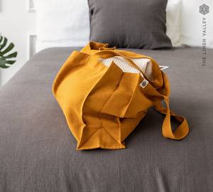 Bolsa de lino personalizada al por mayor 21x12x6 "| 50x30x14cm bolsa de compras ecológica rústica con colores personalizados regalo/uso en fiestas - Product Image 5