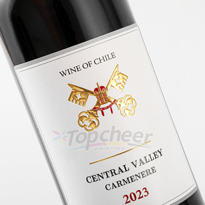 Tùy chỉnh in ấn sang trọng kết cấu lớn lên tại chỗ UV đồng lá vàng 3D dập nổi nhãn rượu vang đỏ cho chai thủy tinh - Product Image 2