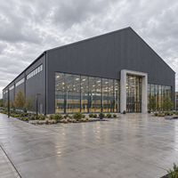 Centre de loisirs à structure en acier à travée libre, entrepôt métallique isolé conforme CE, bâtiment industriel de fabrication