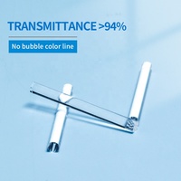 Haute pureté polissage silice fondue clair haute transmission de la lumière guide de la lumière verre de quartz tiges de fibre optique