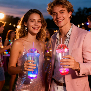 Vasos de Plástico con Luces LED Intermitentes y Pajitas para Fiestas de Año Nuevo Chino, Discotecas, Conciertos, Bares, DJ - Product Image 4