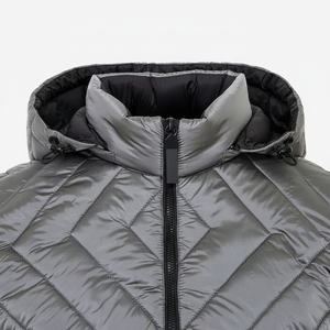 แจ็กเก็ตขนเป็ดมีฮู้ดน้ำหนักเบาสำหรับทุกเพศเสื้อโค้ทแฟชั่นมีแบรนด์ให้ความอบอุ่น - Product Image 1