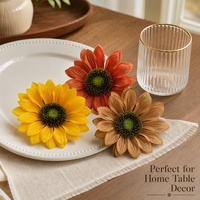 Promo! 8 Warna Kain Bunga Matahari Daisy Kepala Bunga Buatan Grosir Bunga Artificial DIY Karangan Bunga Dekorasi Rumah Pernikahan