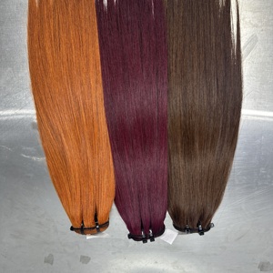 วิกผมแท้เวียดนามคุณภาพสูง Ksix Hair Super Double Drawn สีแดงไวน์เข้ม แบบตรงธรรมชาติ  ขนาด 6"-30" ไม่พันกัน - Product Image 5