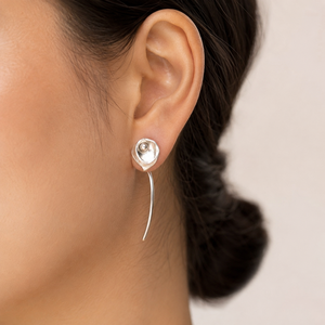 Orecchini Pendenti Vintage a Forma di Rosa, Design con Petali e Foglie, Eleganti Gioielli per Donne - Product Image 2