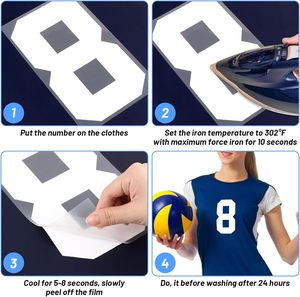 33 Pcs <strong>Iron</strong> <strong>on</strong> Numbers for Clothing 8 Inch Heat <strong>Transfer</strong> 0 to 9 Jersey Large <strong>Iron</strong> <strong>on</strong> Numbers for Jersey White <strong>Iron</strong> Number - Product Image 4