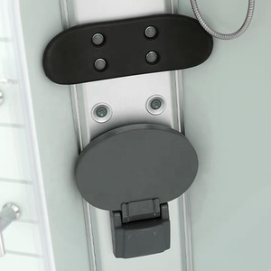 Cabine de douche de luxe avec fonction spa, hydromassage, vapeur, éclairage de fond et cadre carré brossé - Product Image 3