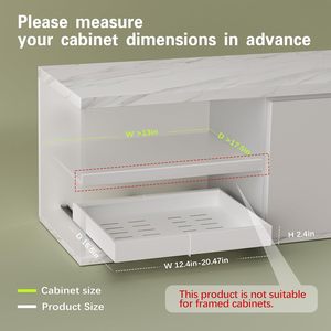 Organisateur de placard extensible adhésif, tiroir de rangement coulissant pour armoire de cuisine - Product Image 3