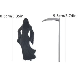 Statua della Morte in Versione Femminile Stampata in 3D, Stile Gotico Retrò, Morte in Plastica in Stile Fantasy Oscuro con Falce - Product Image 5