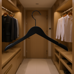 Modern Anti-Slip Wooden Clothes Hanger With Iron Components, High Quality Hotel & Boutique Style, Personalizable Color Coated, S - Product Image 2