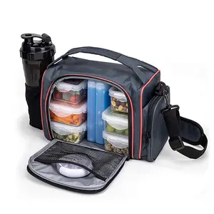 Водонепроницаемая сумка унисекс для подготовки еды, Термосумка для фитнеса с изоляцией, наплечный рюкзак для подготовки еды с логотипом