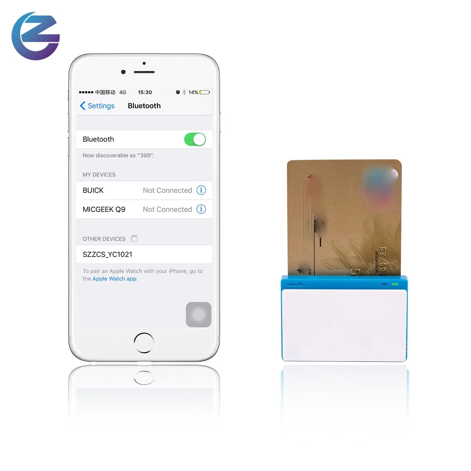 ZCS01 블루투스 2 1 안드로이드 iOS 모바일 pos 카드 리더 신용 카드 리더